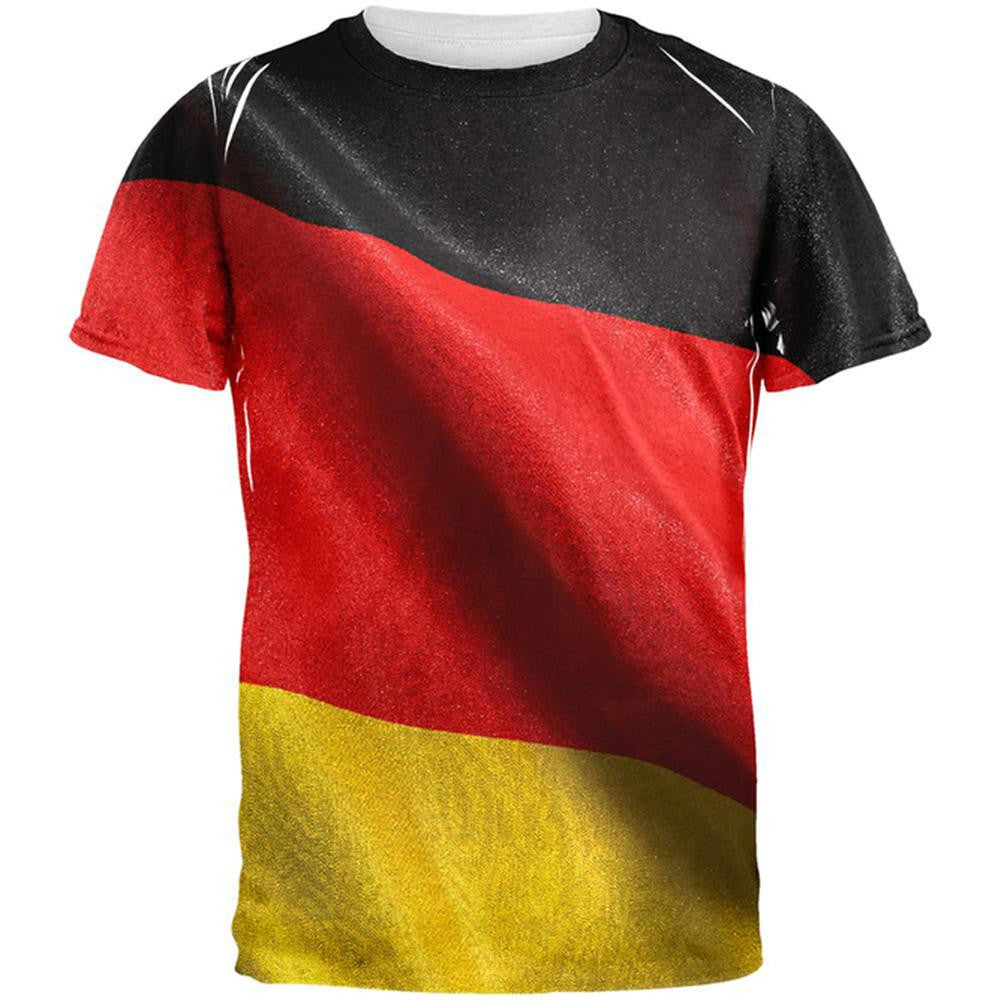 World Cup - German Flag All Over Adult T-Shirt Men's T-Shirts FIFA 2XL Multi 