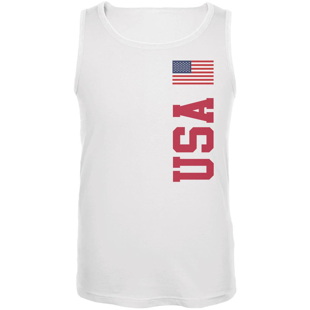 World Cup USA White Adult Tank Top Men's Tank Tops Old Glory 2XL White 