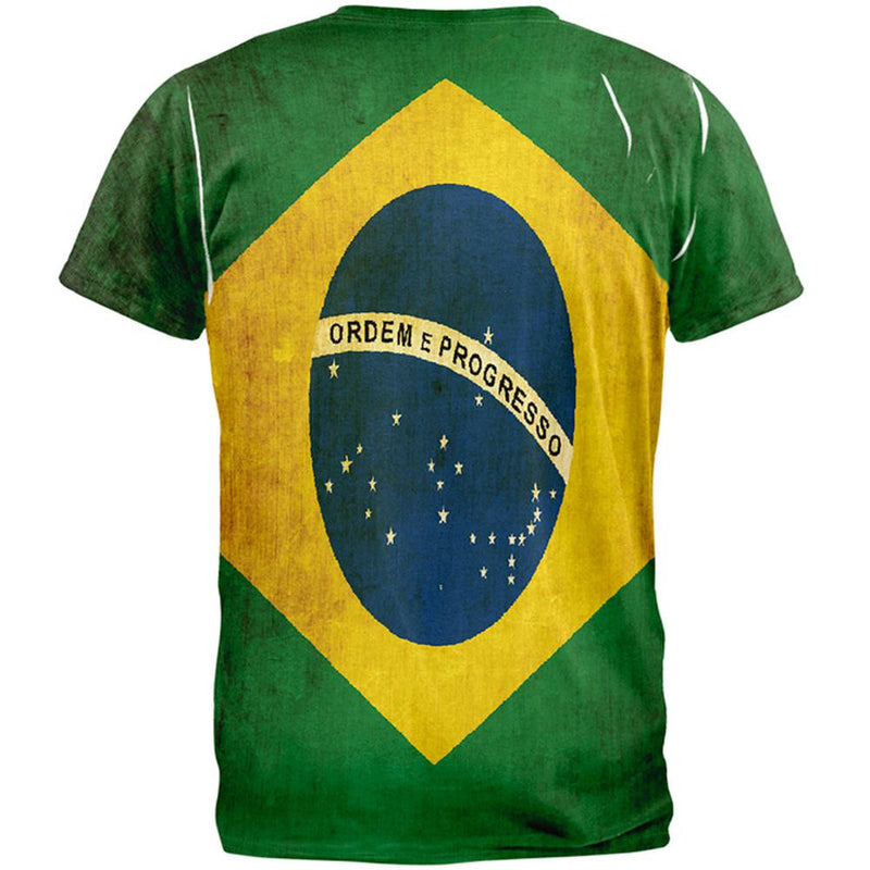 World Cup - Brazil Flag All Over Adult T-Shirt Men's T-Shirts FIFA   