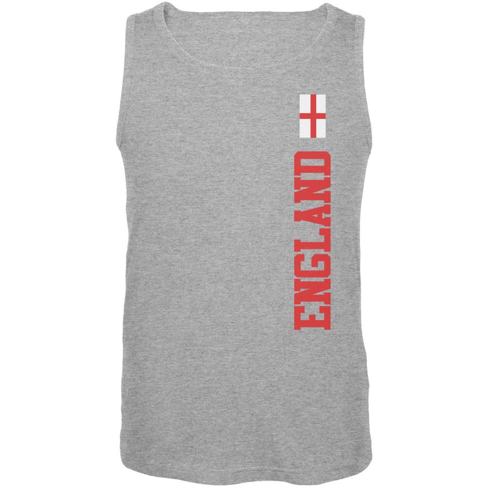 World Cup England Heather Grey Adult Tank Top Men's Tank Tops FIFA 2XL Grey 