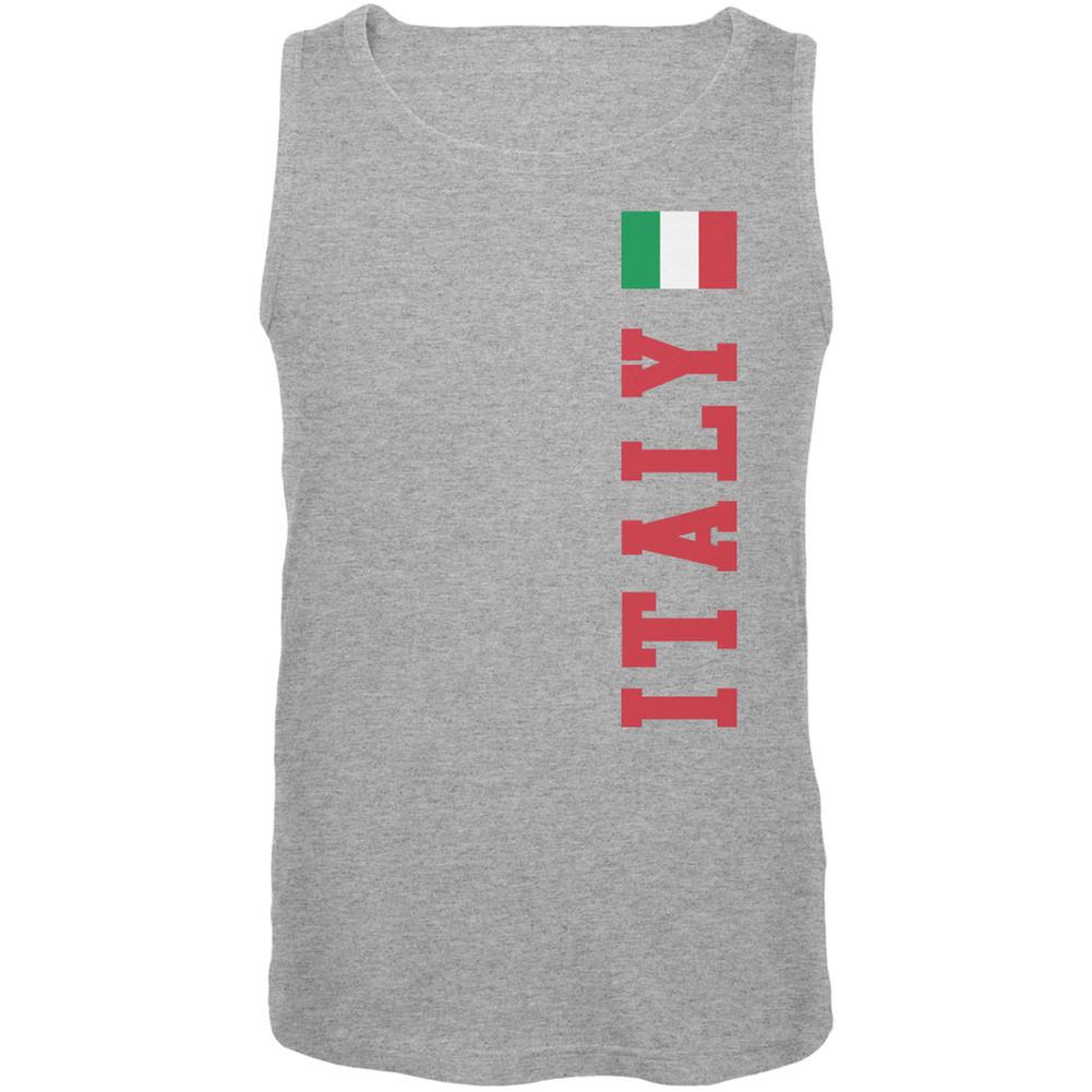 World Cup Italy Heather Grey Adult Tank Top Men's Tank Tops FIFA 2XL Grey 