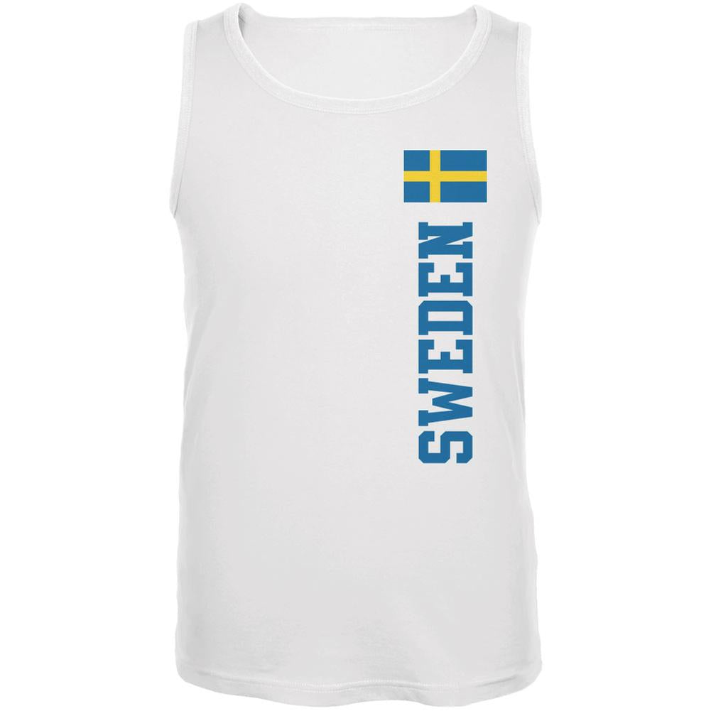 World Cup Sweden White Adult Tank Top Men's Tank Tops Old Glory 2XL White 