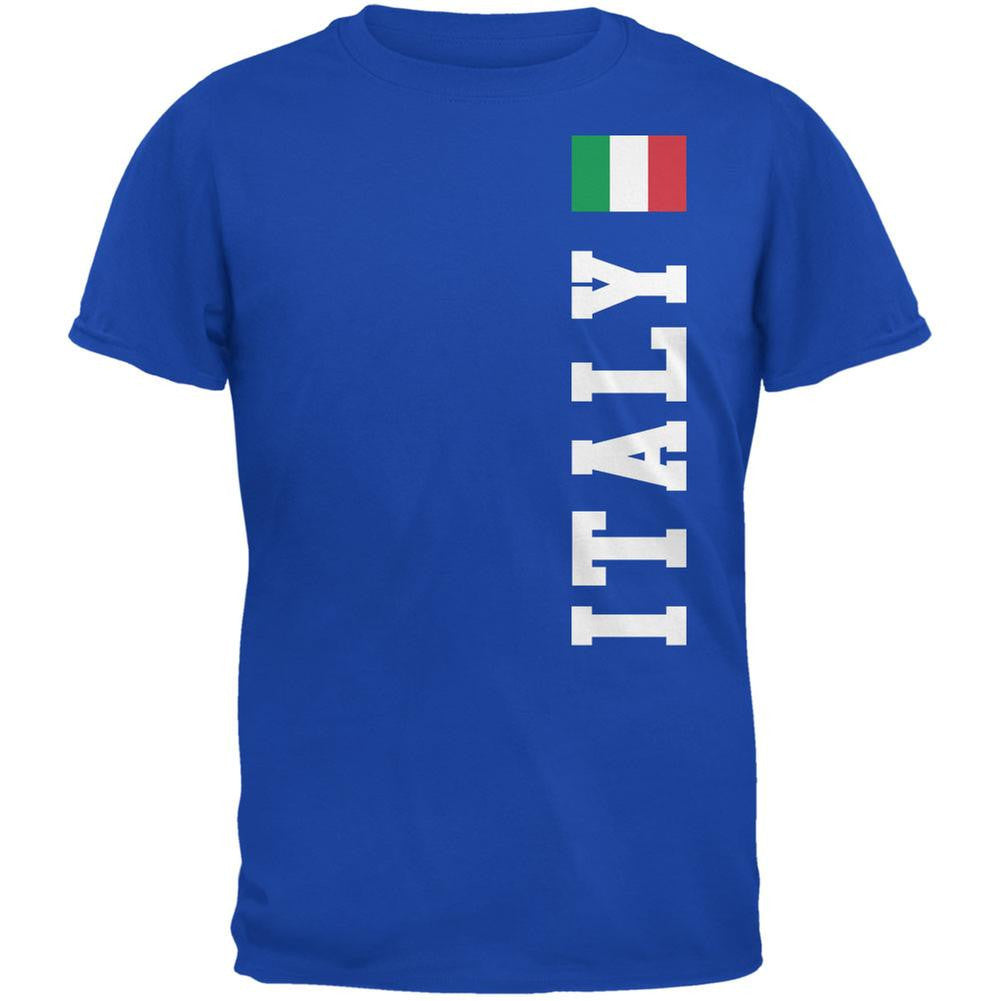 World Cup Italy Royal Adult T-Shirt Men's T-Shirts FIFA 2XL Blue 