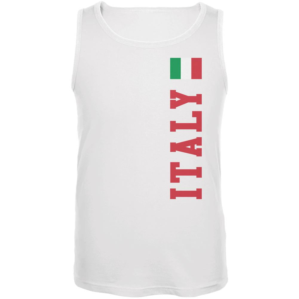 World Cup Italy White Adult Tank Top Men's Tank Tops Old Glory 2XL White 