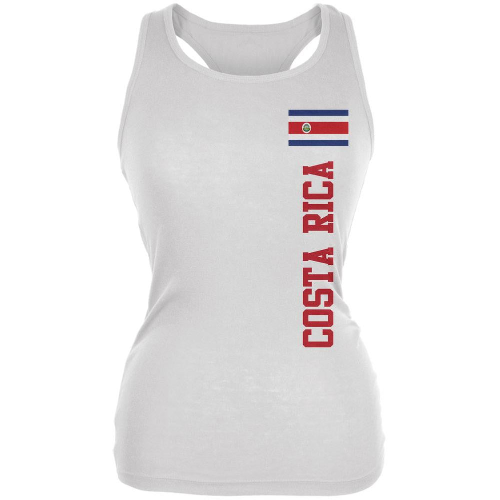 World Cup Costa Rica White Juniors Soft Tank Top Juniors Tank Tops Old Glory 2XL White 