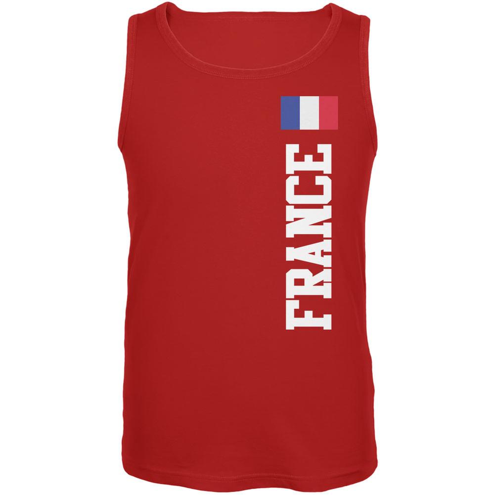 World Cup France Red Adult Tank Top Men's Tank Tops FIFA 2XL Red 