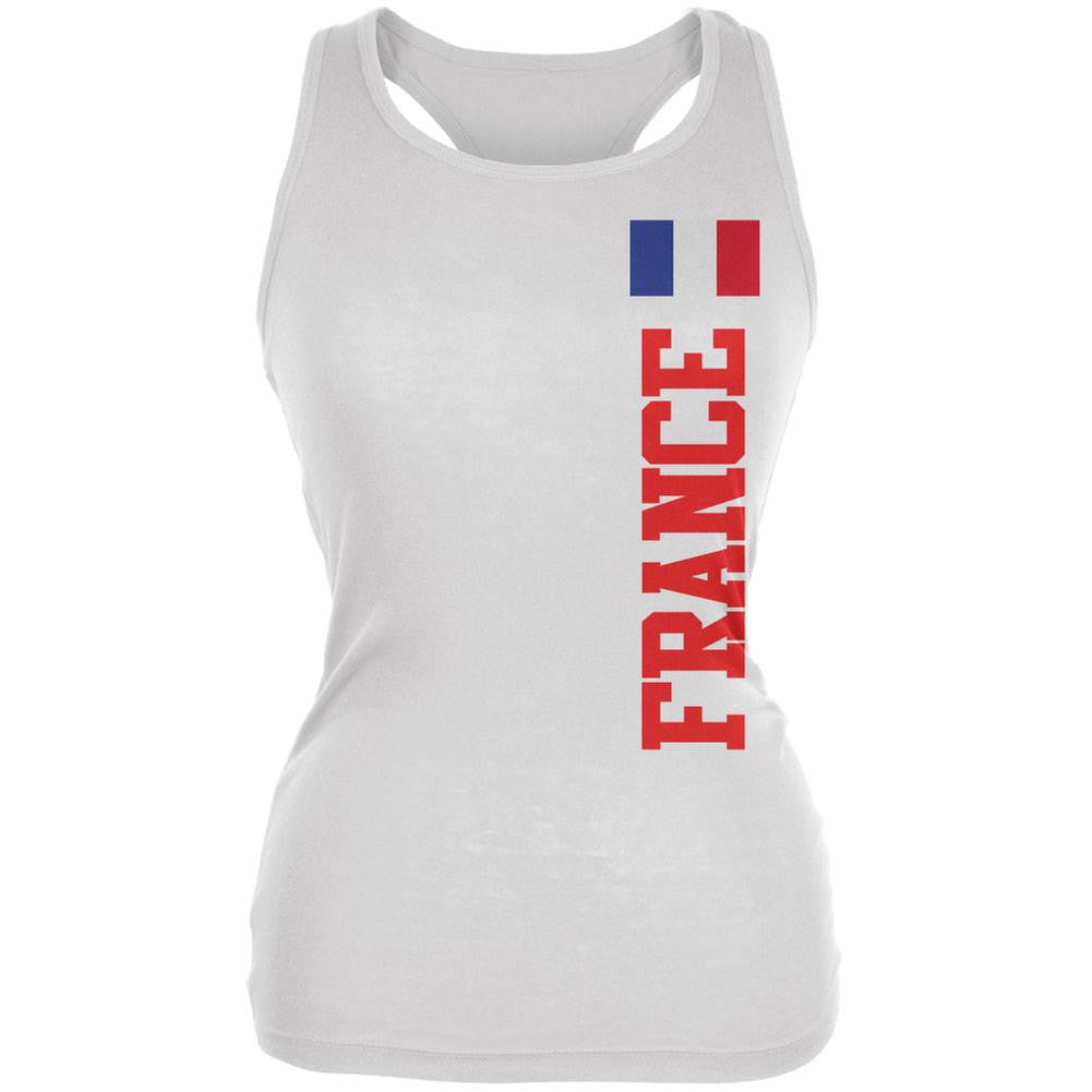 World Cup France White Juniors Soft Tank Top Juniors Tank Tops Old Glory 2XL White 