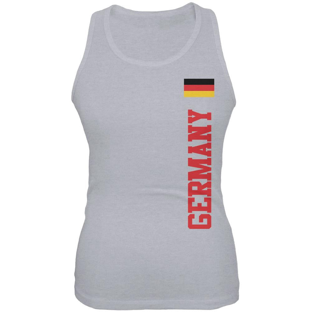 World Cup Germany Heather Grey Juniors Soft Tank Top Juniors Tank Tops FIFA 2XL Grey 