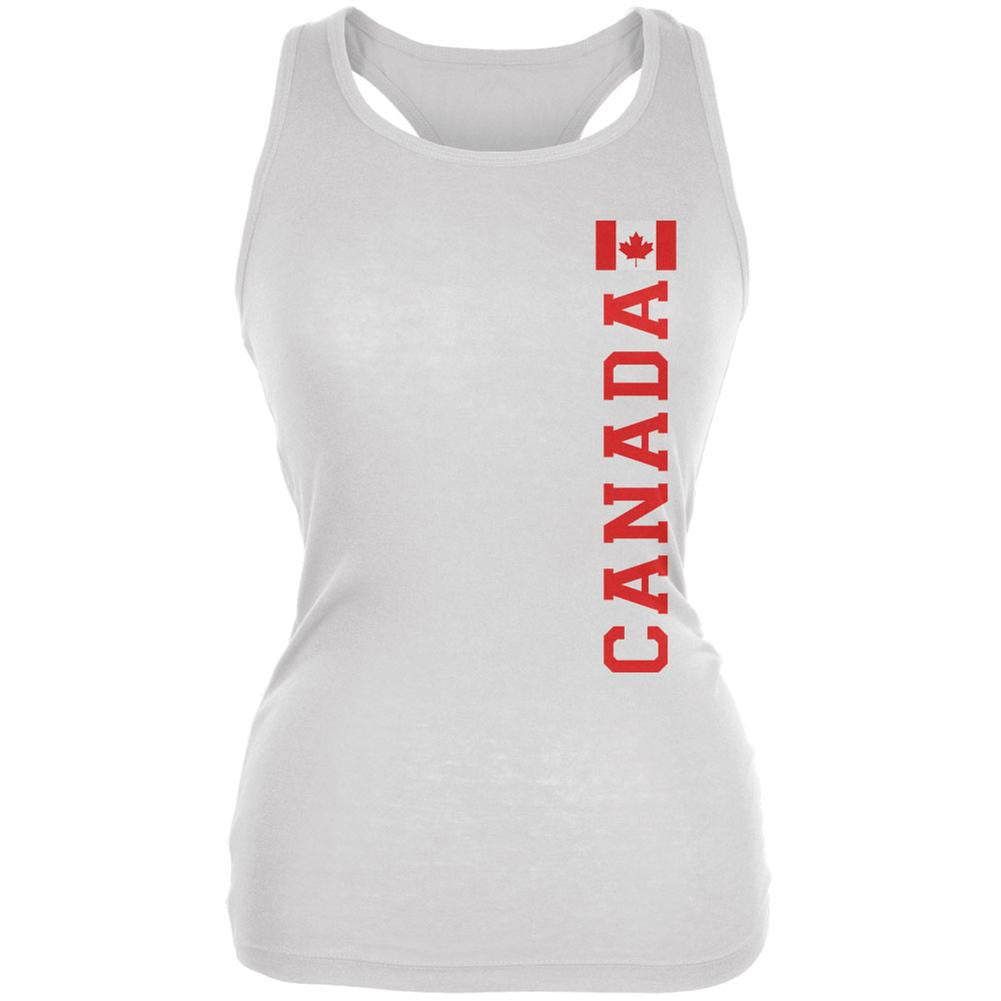 World Cup Canada White Juniors Soft Tank Top Juniors Tank Tops Old Glory 2XL White 