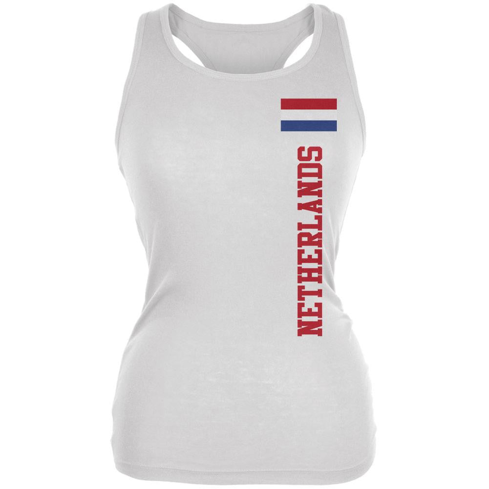 World Cup Netherlands White Juniors Soft Tank Top Juniors Tank Tops Old Glory 2XL White 