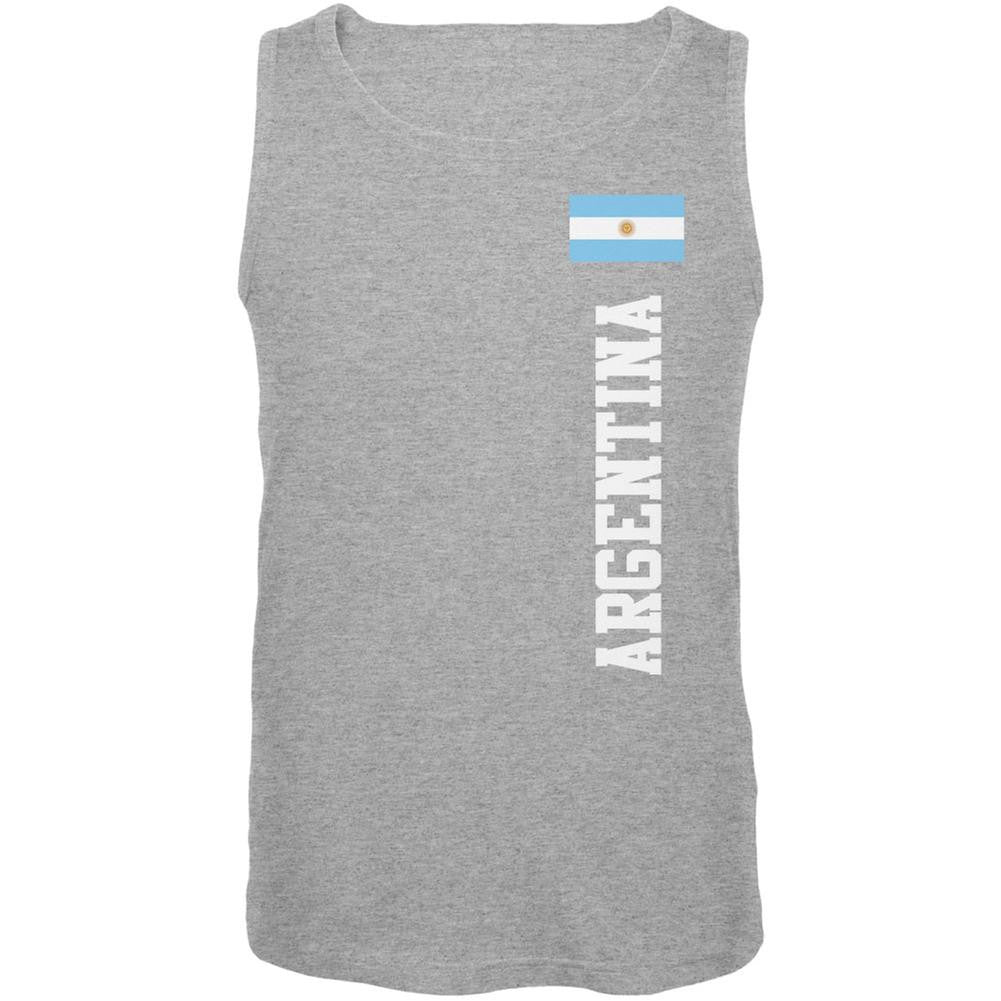 World Cup Argentina Heather Grey Adult Tank Top Men's Tank Tops FIFA 2XL Grey 