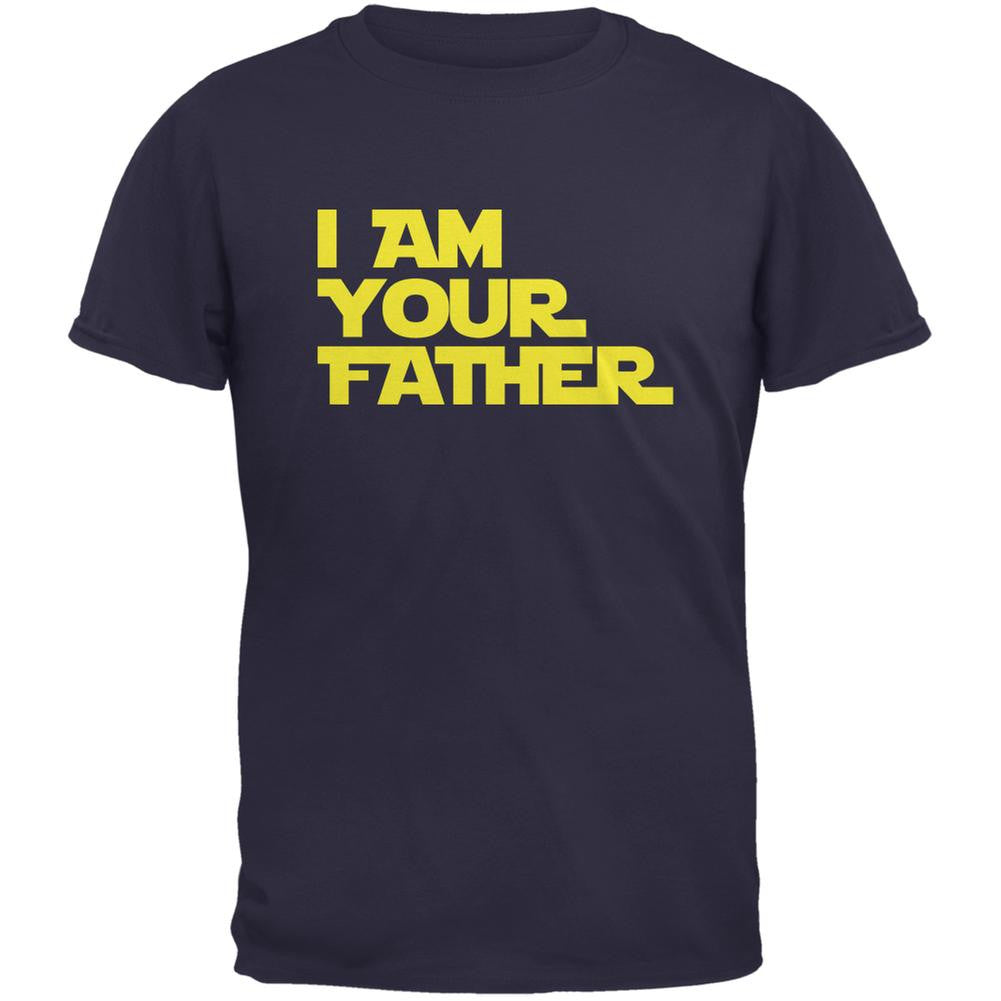 Fathers Day - I Am Your Father Navy Adult T-Shirt Men's T-Shirts Old Glory SM Blue 