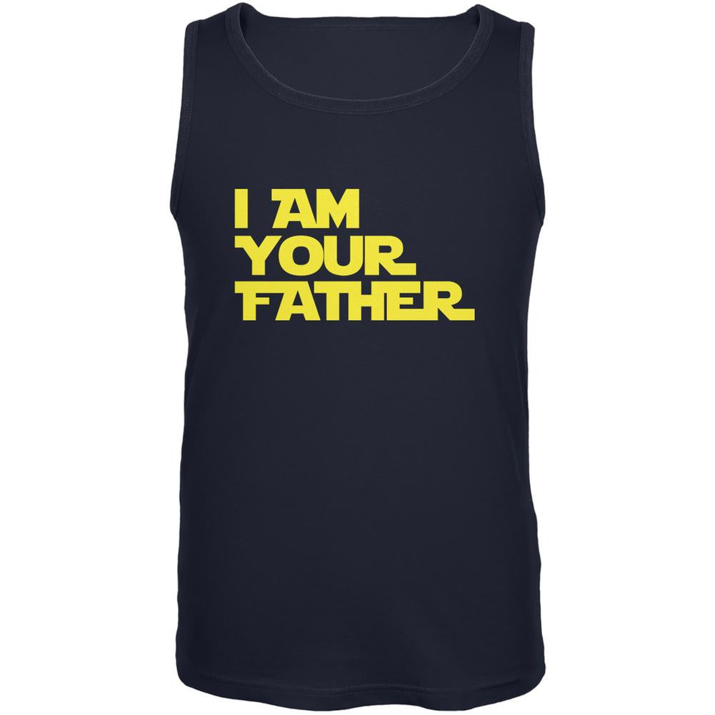 Fathers Day - I Am Your Father Navy Adult Tank Top Men's Tank Tops Old Glory SM Blue