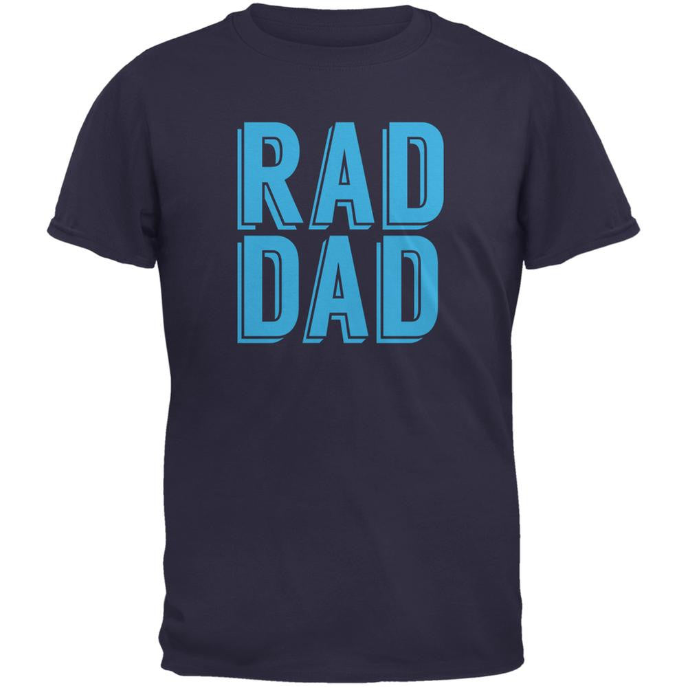 Fathers Day - Rad Dad Navy Adult T-Shirt Men's T-Shirts Old Glory 2XL Blue 