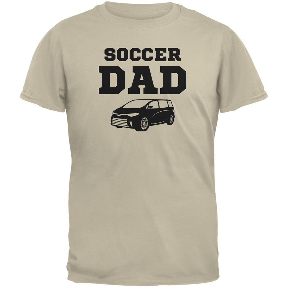 Fathers Day Soccer Dad Sand Adult T-Shirt Men's T-Shirts Old Glory 2XL Beige 