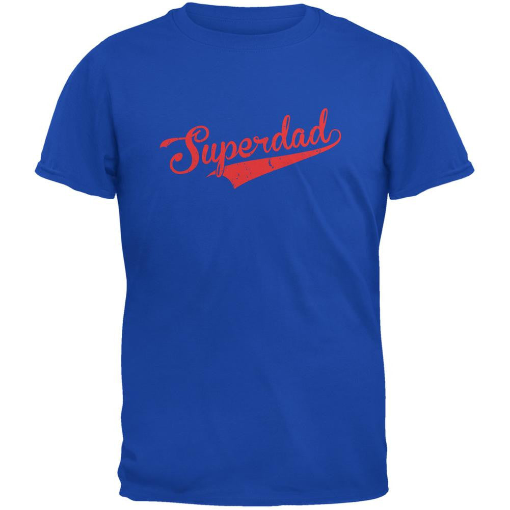 Fathers Day - Superdad Royal Adult T-Shirt Men's T-Shirts Old Glory 2XL Blue 