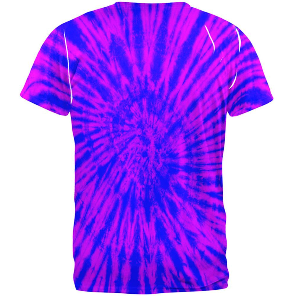 Transgender Tie Dye Blue Purple Pink All Over Adult T-Shirt Men's T-Shirts Old Glory   