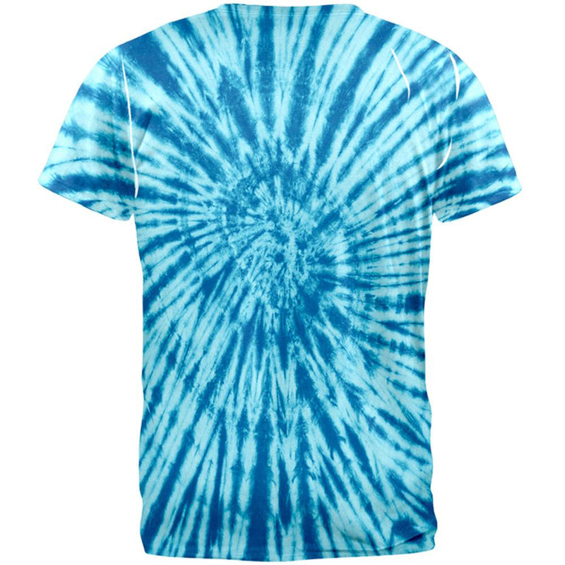 Blue Tie Dye All Over Adult T-Shirt Men's T-Shirts Old Glory   