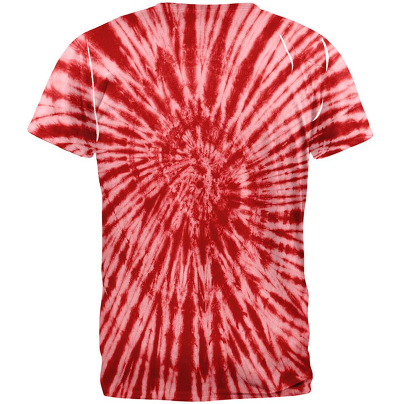 Red Tie Dye All Over Adult T-Shirt Men's T-Shirts Old Glory   