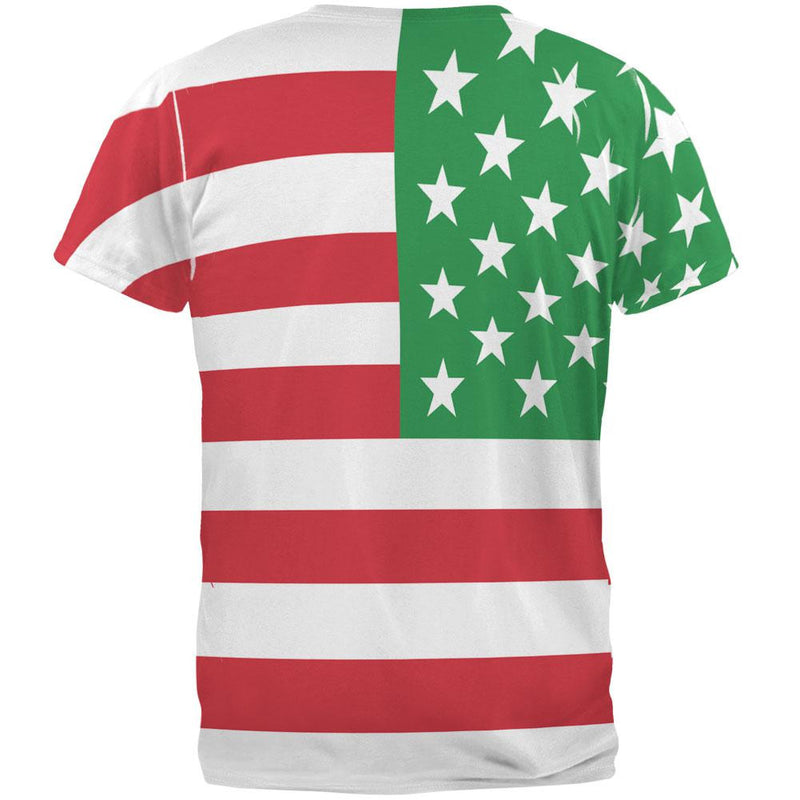 Italian American Flag All Over Adult T-Shirt Men's T-Shirts Old Glory   