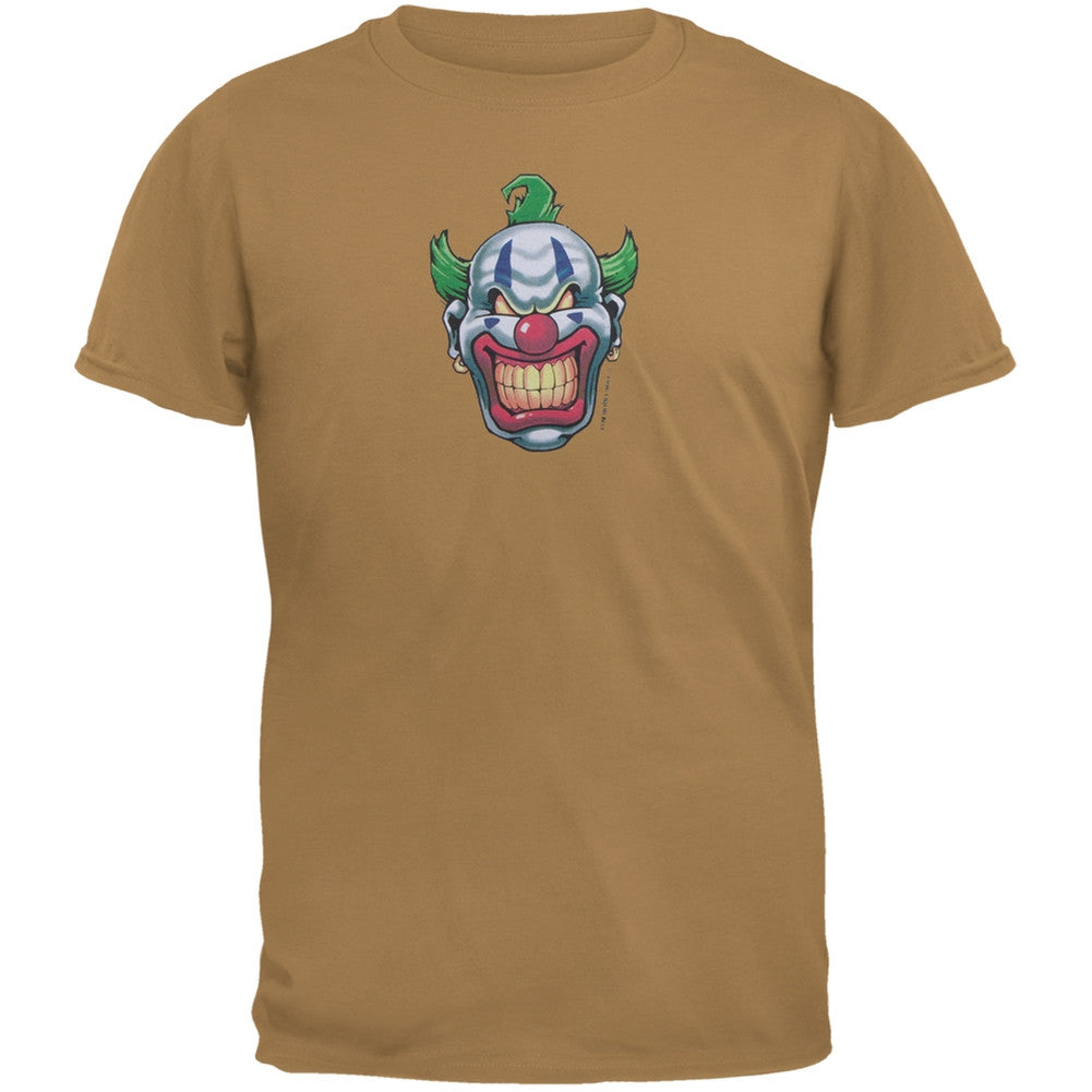 Joker Grinning Brown Adult T-Shirt Men's T-Shirts Old Glory   