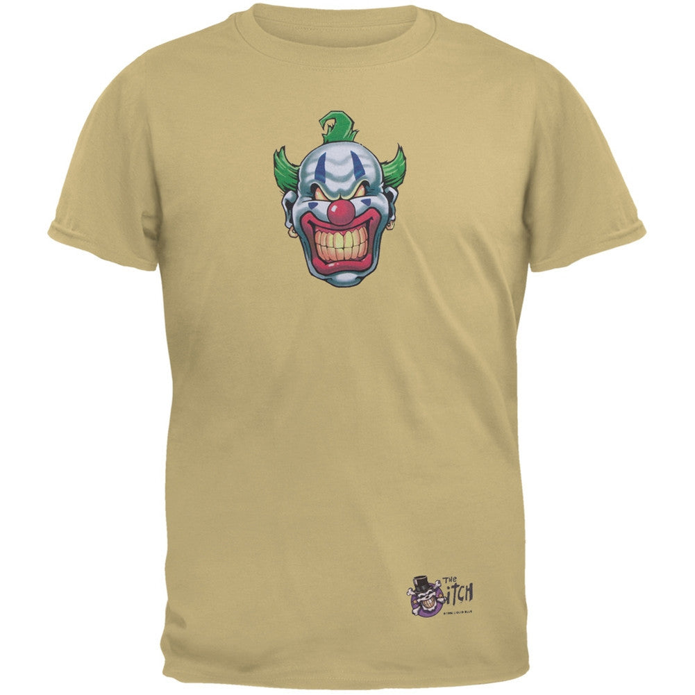 Joker Grinning Sand Adult T-Shirt Men's T-Shirts Old Glory   