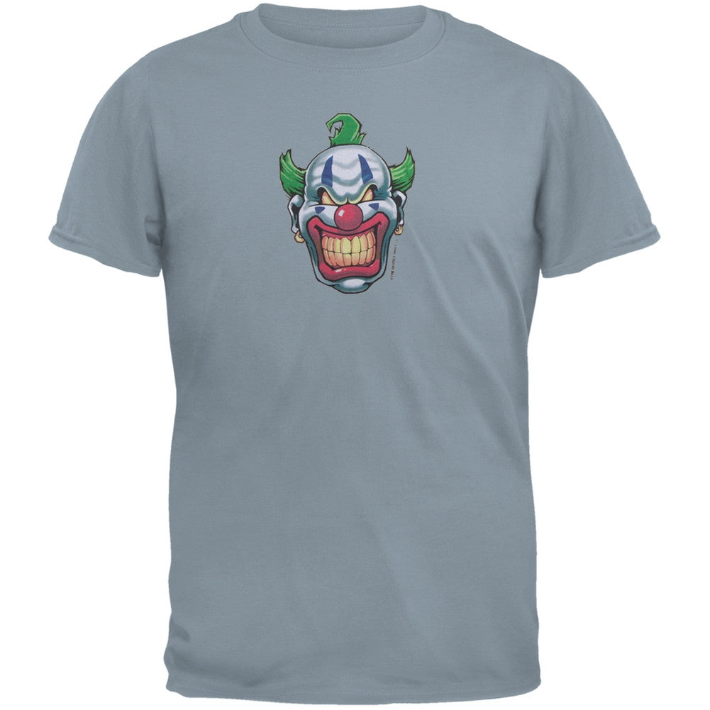 Joker Grinning Grey Adult T-Shirt Men's T-Shirts Old Glory   