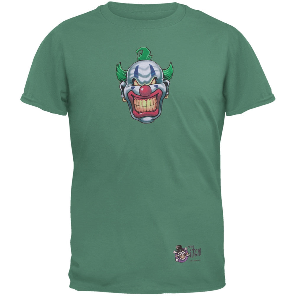 Joker Grinning Teal Adult T-Shirt Men's T-Shirts Old Glory   