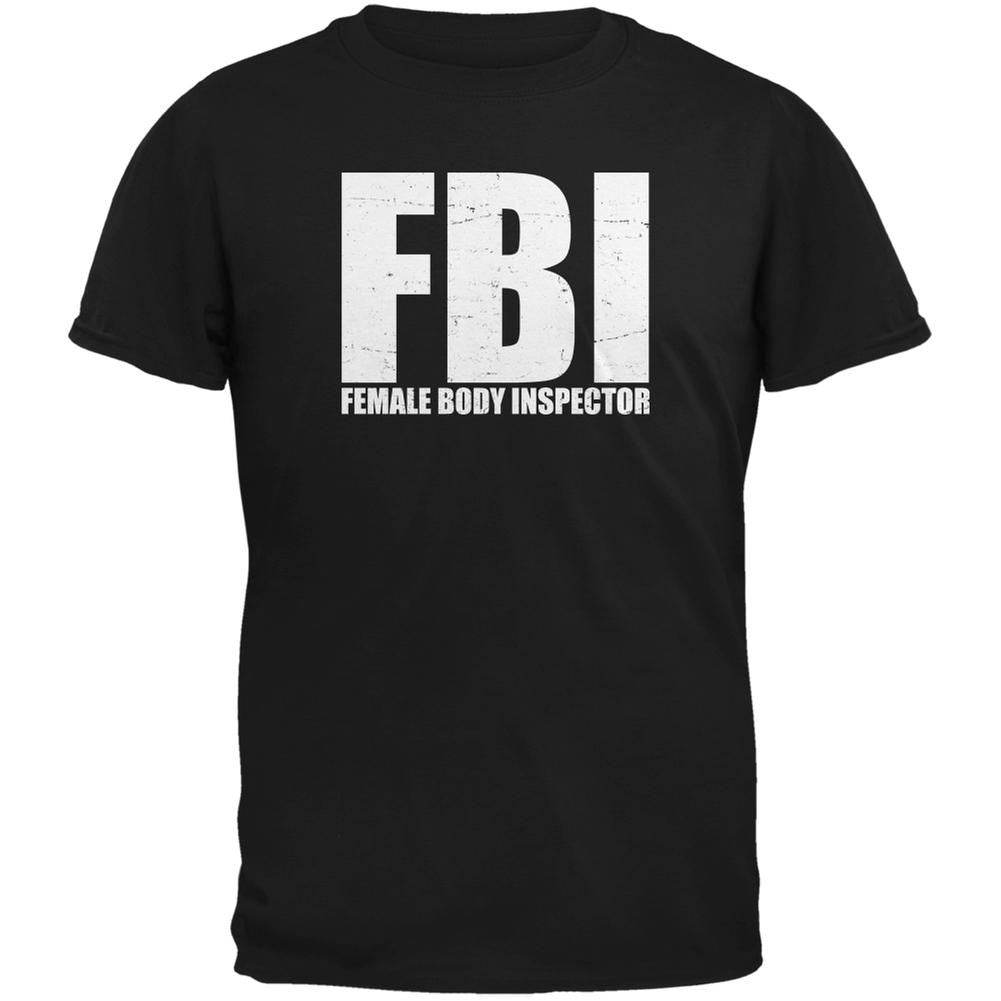 Female Body Inspector Black Adult T-Shirt Men's T-Shirts Old Glory 2XL Black 