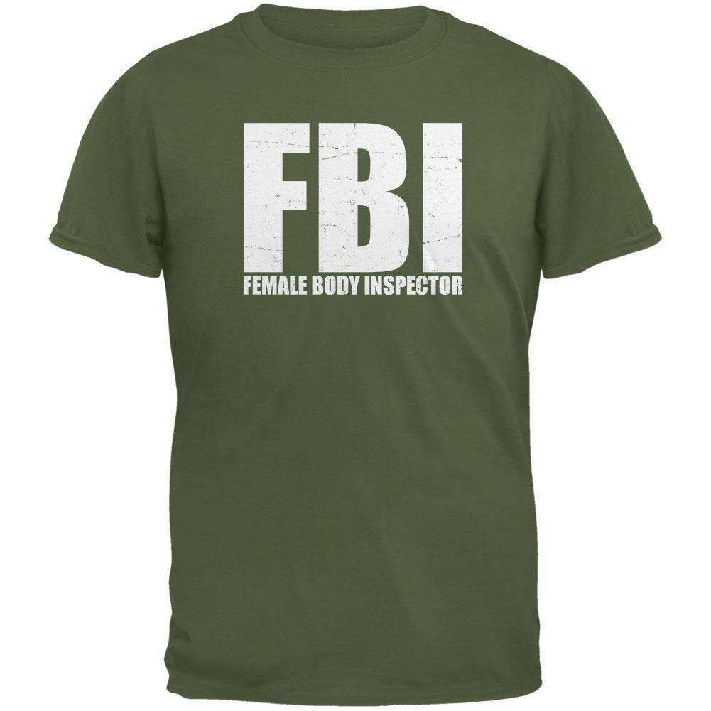 Female Body Inspector Military Green Adult T-Shirt Men's T-Shirts Old Glory 2XL Green 