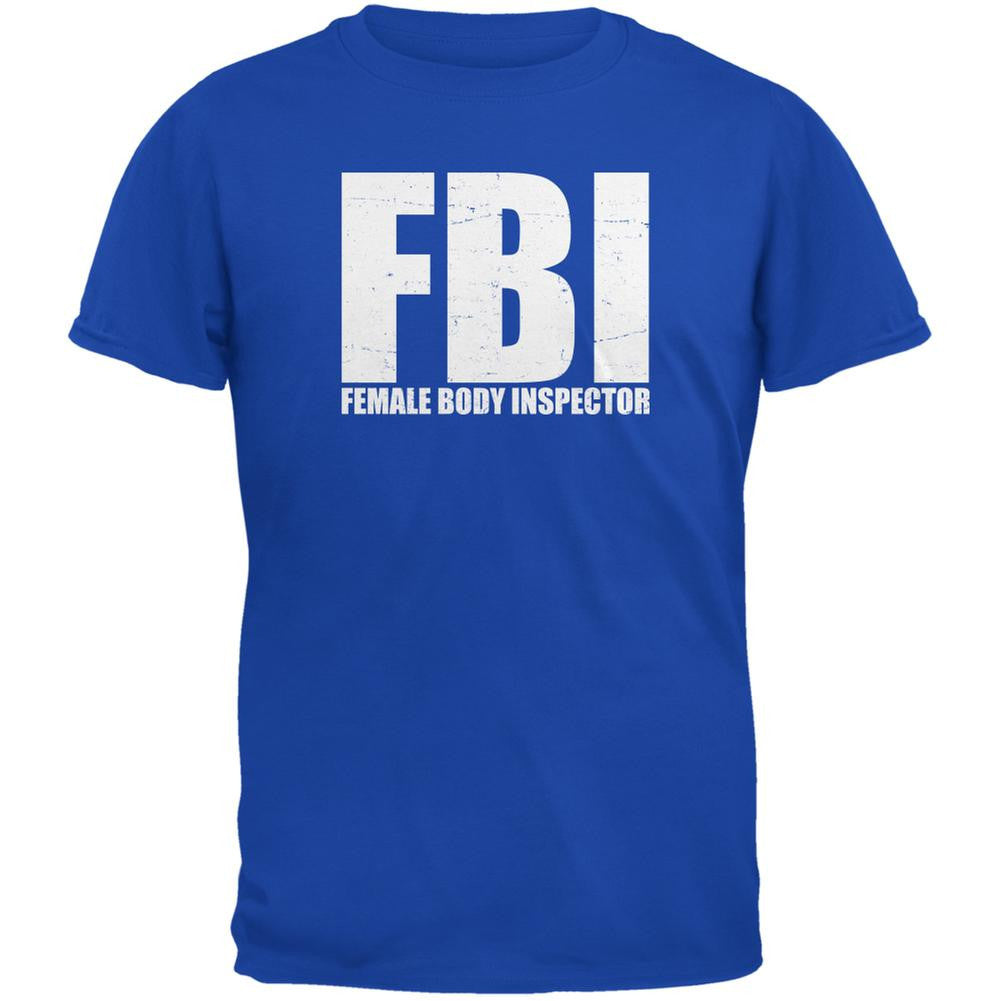 Female Body Inspector Royal Adult T-Shirt Men's T-Shirts Old Glory 2XL Blue 