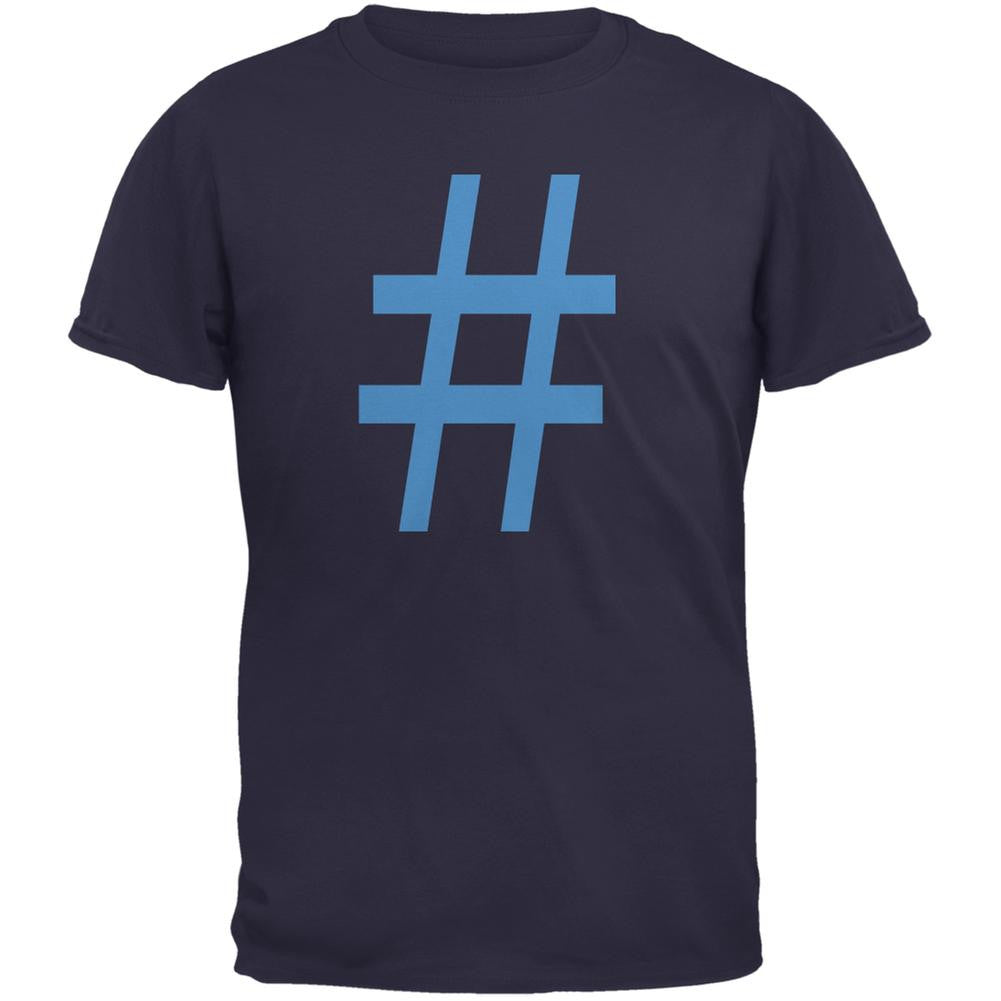 Hashtag Navy Adult T-Shirt Men's T-Shirts Old Glory 2XL Blue 