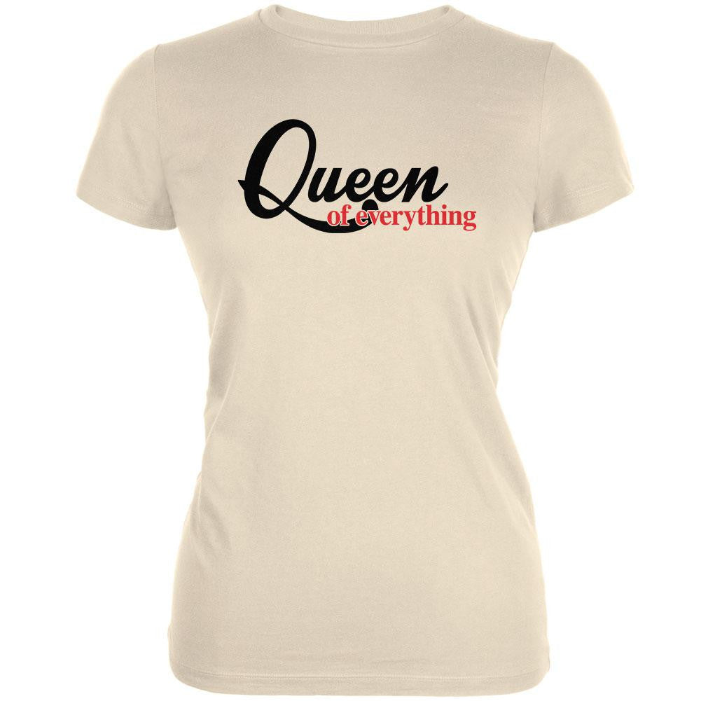 Queen Of Everything Cream Juniors Soft T-Shirt Juniors T-Shirts Old Glory 2XL Off-White 