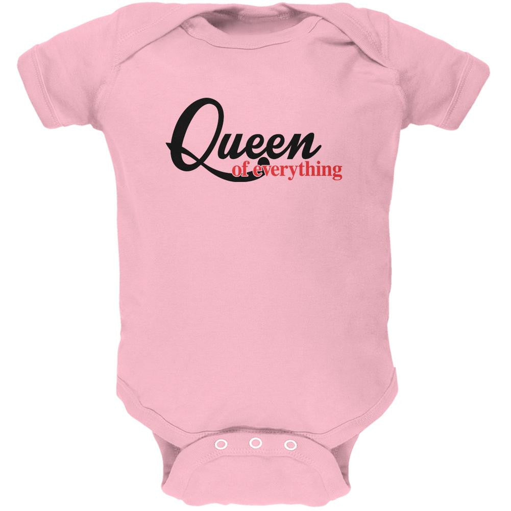 Queen Of Everything Light Pink Soft Baby One Piece Baby One Piece Old Glory 0-3M Pink 