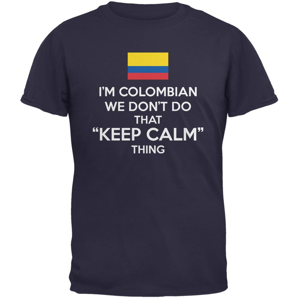 Don't Do Calm - Colombian Navy Adult T-Shirt Men's T-Shirts Old Glory 2XL Blue 