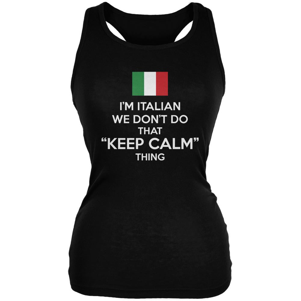 Don't Do Calm - Italian Black Juniors Soft Tank Top Juniors Tank Tops Old Glory 2XL Black 