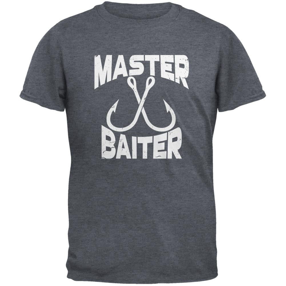 Master Baiter Dark Heather Adult T-Shirt Men's T-Shirts Old Glory 2XL Grey 