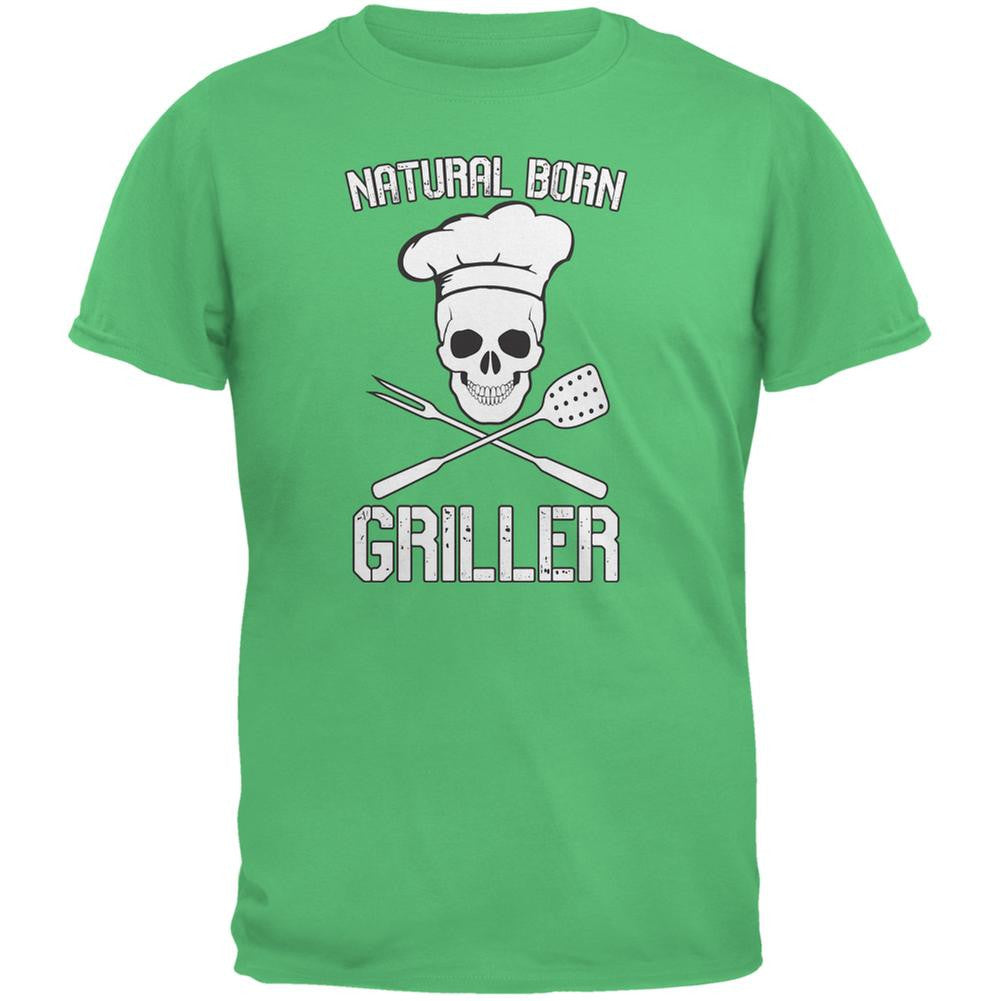 Natural Born Griller Irish Green Adult T-Shirt Men's T-Shirts Old Glory 2XL Green 