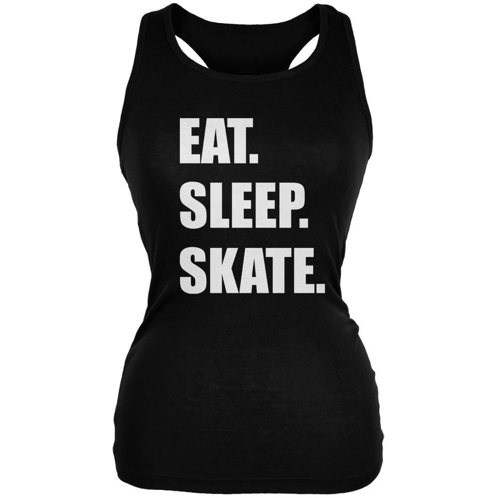 Eat Sleep Skate Black Juniors Soft Tank Top Juniors Tank Tops Old Glory 2XL Black 