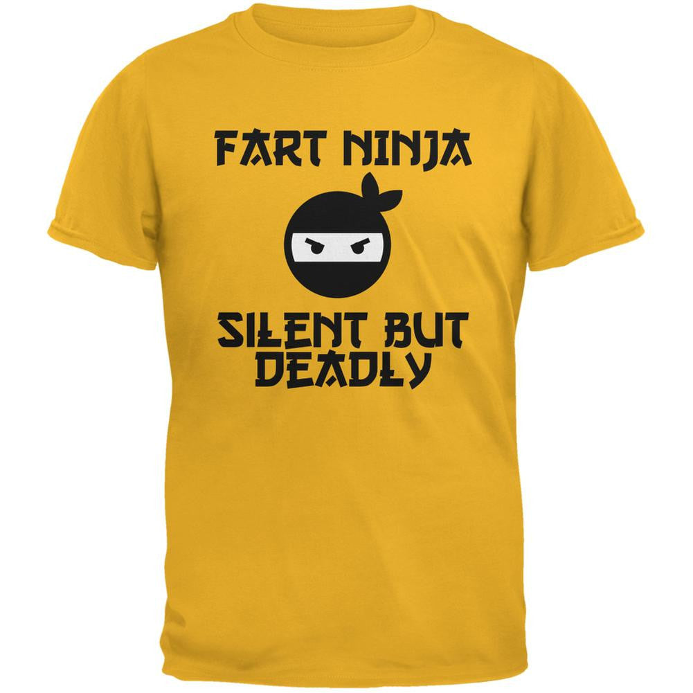 Fart Ninja Gold Adult T-Shirt Men's T-Shirts Old Glory 2XL Yellow 