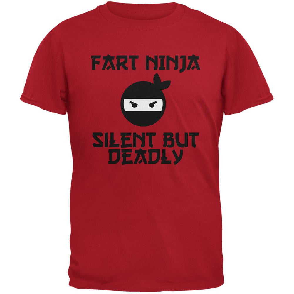 Fart Ninja Red Adult T-Shirt Men's T-Shirts Old Glory 2XL Red 