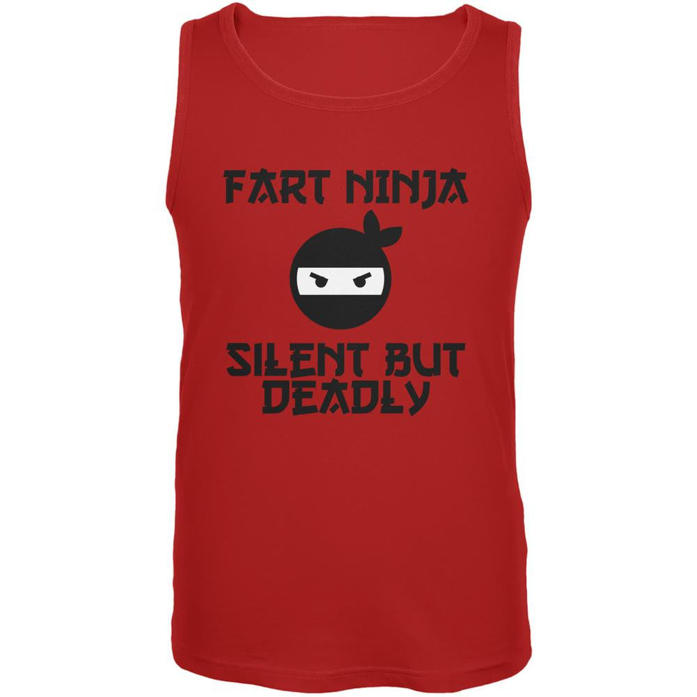 Fart Ninja Red Adult Tank Top Men's Tank Tops Old Glory 2XL Red 