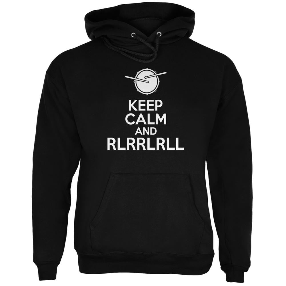 Keep Calm And Paradiddle Black Adult Hoodie Men's Hoodies Old Glory 2XL Black 