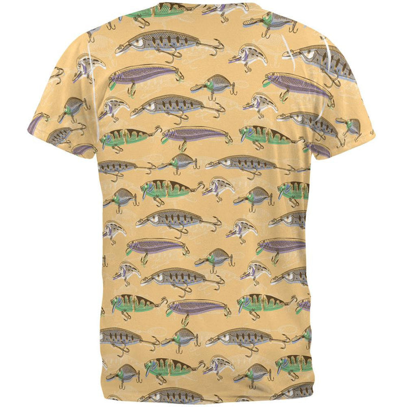 Fishing Lures All Over Adult T-Shirt Men's T-Shirts Old Glory   