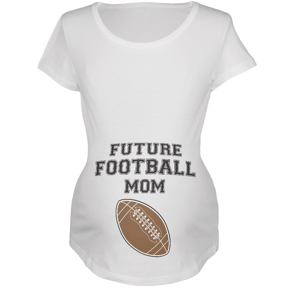 Future Football Mom White Maternity Soft T-Shirt Maternity T-Shirts Old Glory 2XL White 