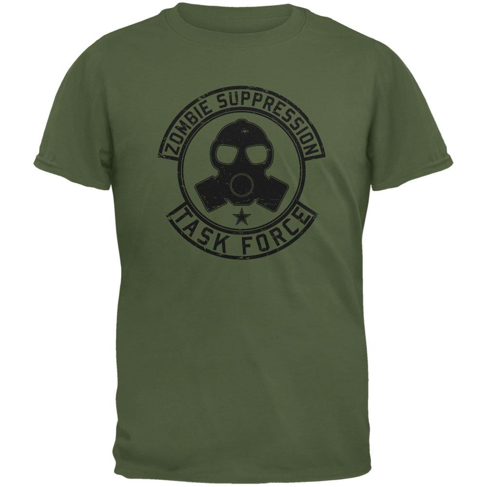 Zombie Task Force Military Green Adult T-Shirt Men's T-Shirts Old Glory 2XL Green 