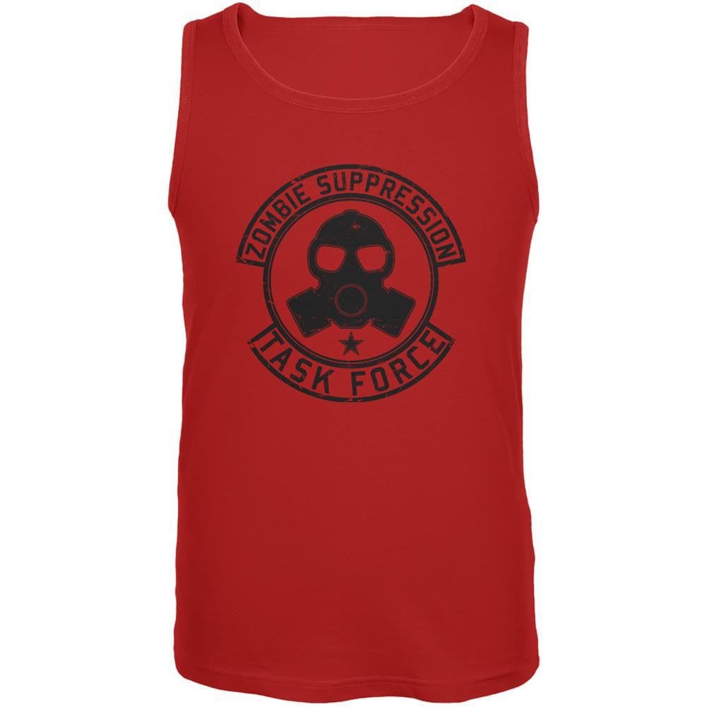 Zombie Task Force Red Adult Tank Top Men's Tank Tops Old Glory 2XL Red 