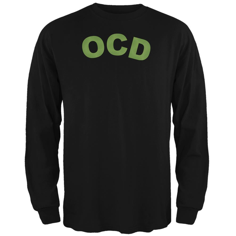 OCD Funny Black Adult Long Sleeve T-Shirt Men's Long Sleeves Old Glory 2XL Black 