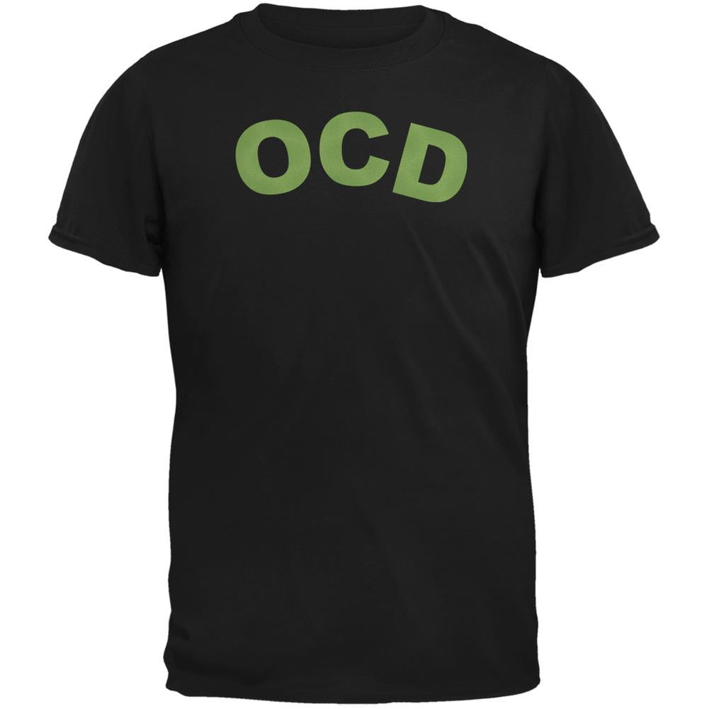 OCD Funny Black Adult T-Shirt Men's T-Shirts Old Glory 2XL Black 