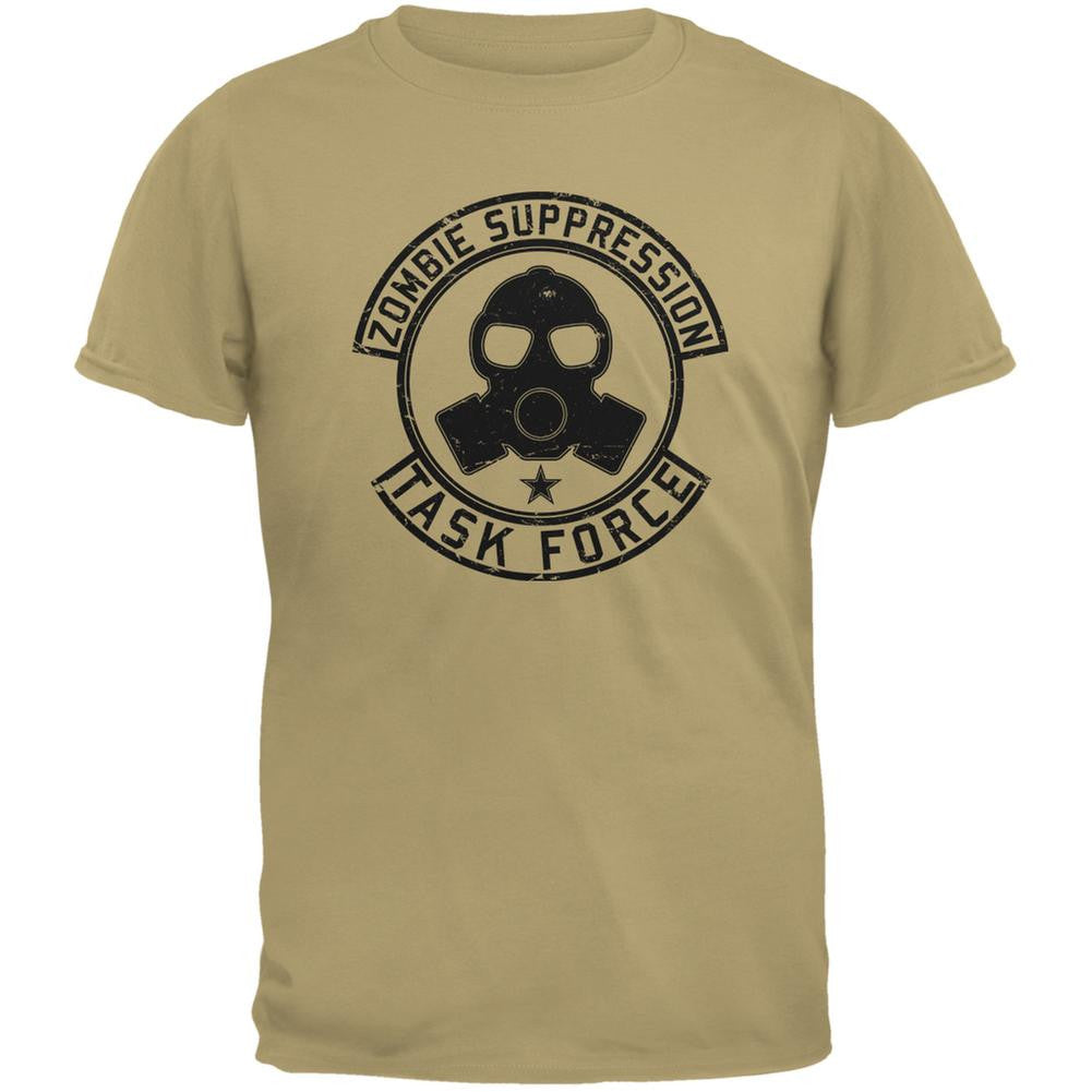 Zombie Task Force Tan Adult T-Shirt Men's T-Shirts Old Glory 2XL Beige 